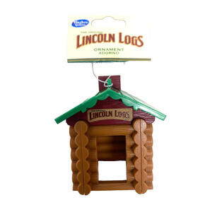 Hasbro The Original Lincoln Logs Cabin Christmas Tree Ornament New
